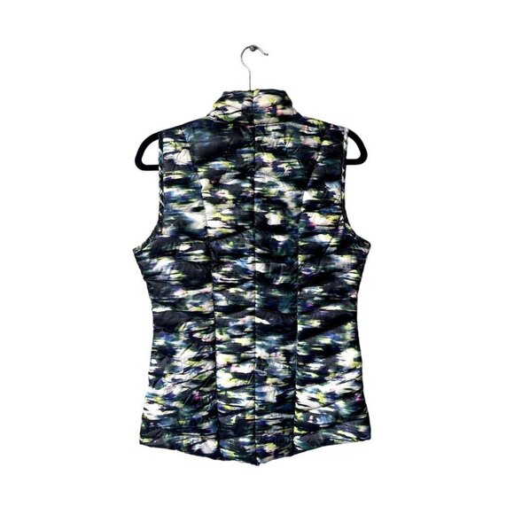 Tangerine Vest Womens Size S Black Multicolor Down Filled Puffer Full Zip Bold - Picture 4 of 8